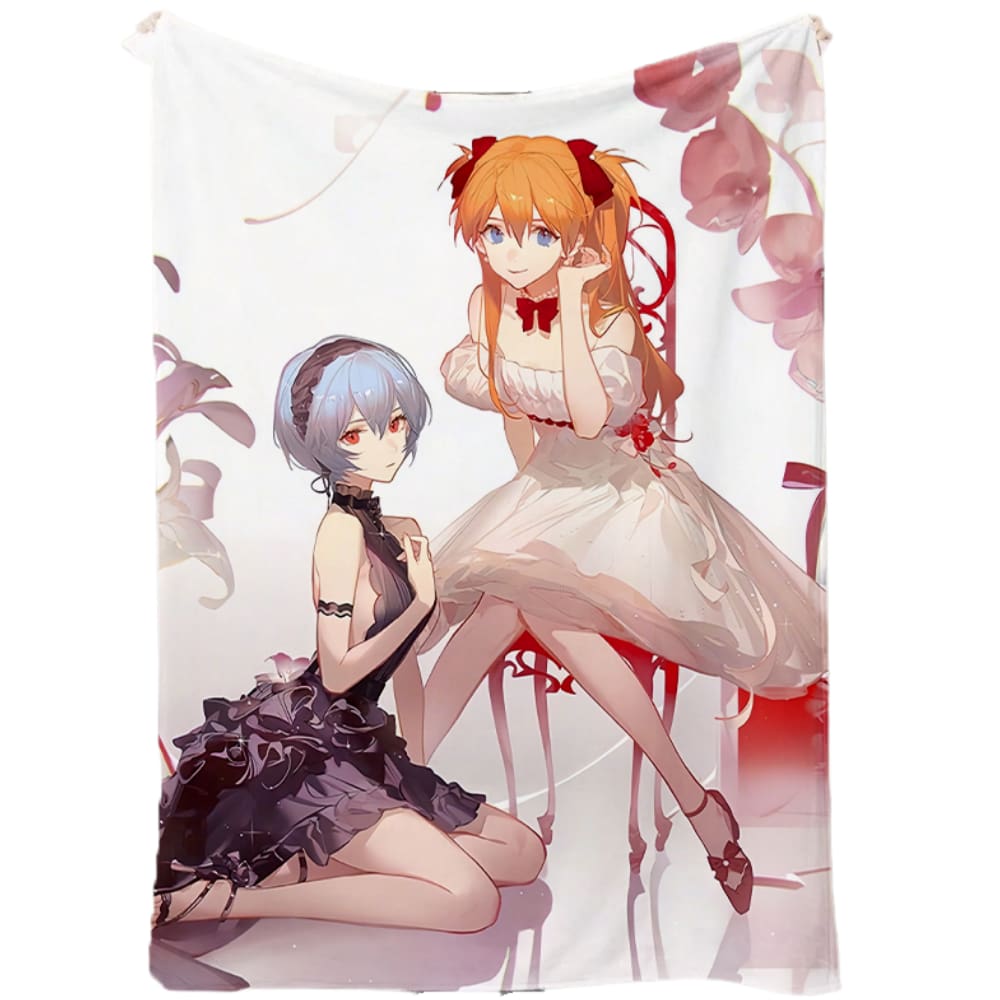 Cobertor SANMU Flannel EVA Asuka Langley Ayanami Rei Pattern