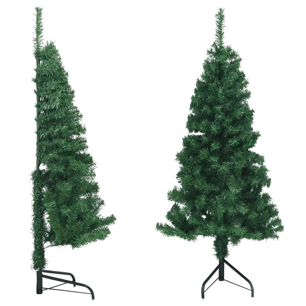 Árvore de Natal vidaXL Green Corner 1,5 m de PVC com suporte de aço