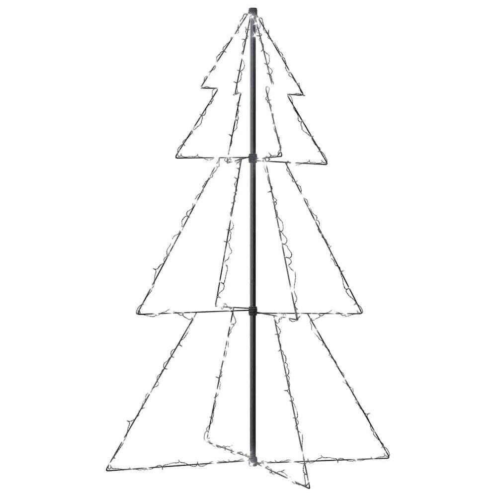 Árvore de cone de Natal vidaXL LED 200 Luz branca fria 1,2 x 1,8 m