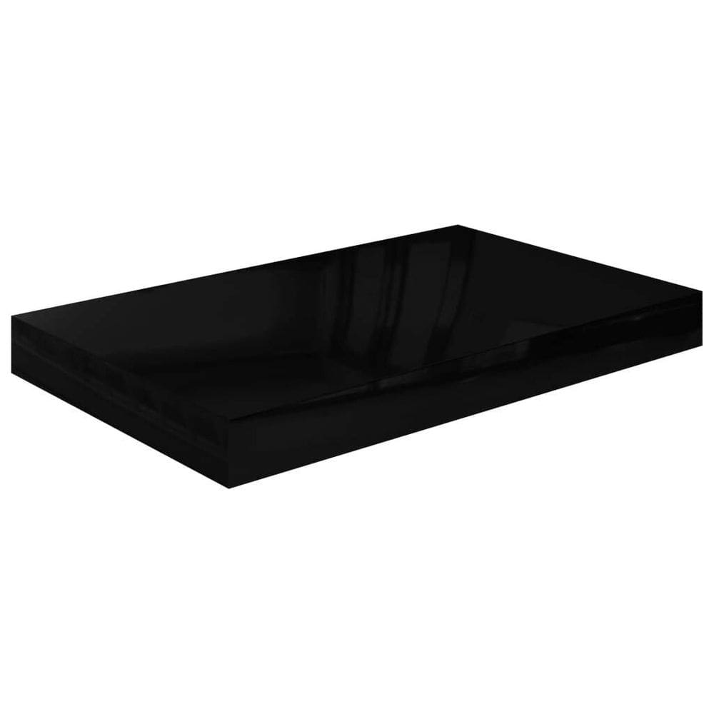Prateleira de parede flutuante vidaXL Modern High Gloss Black MDF