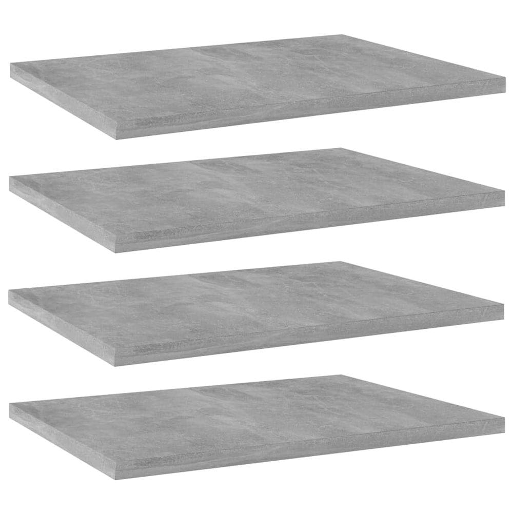 Estante de livros vidaXL Engineered Wood Concrete Grey, conjunto de 4