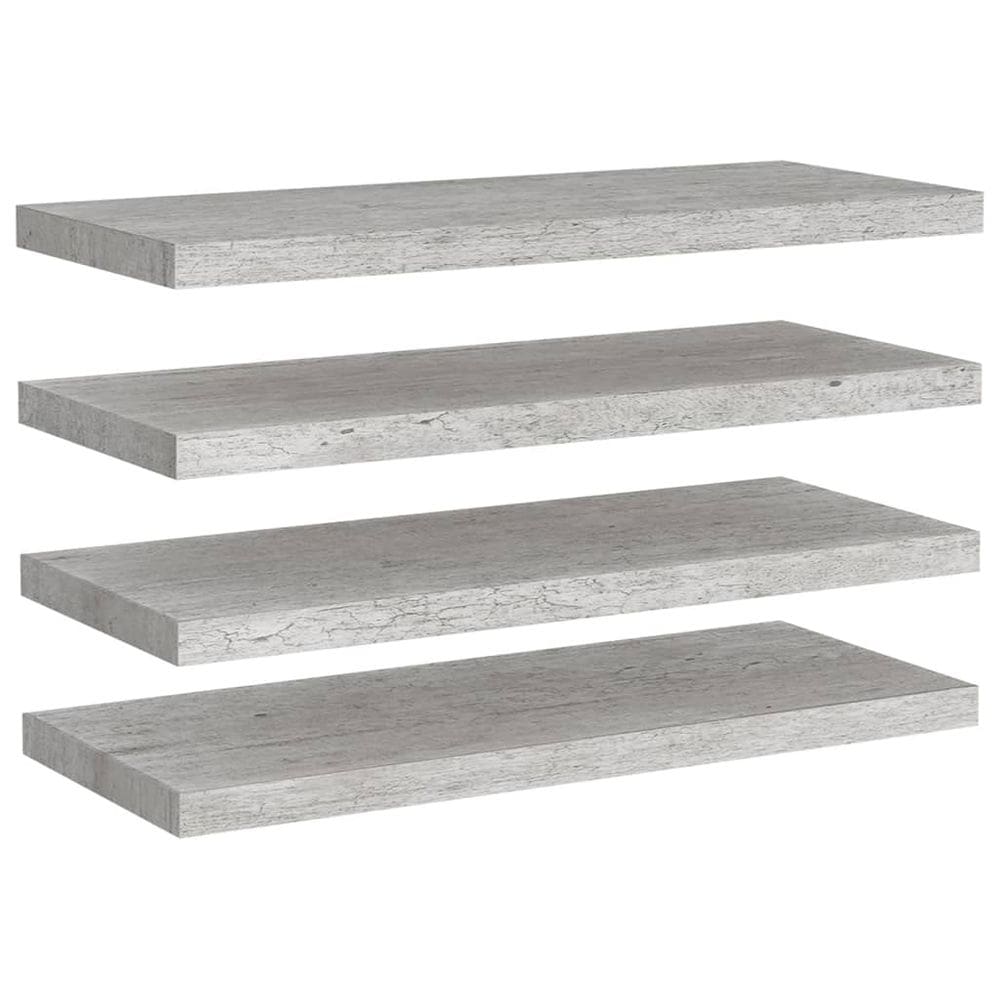 Prateleiras de parede vidaXL Concreto Cinza MDF e Metal 31,5x9,3x1,5cm