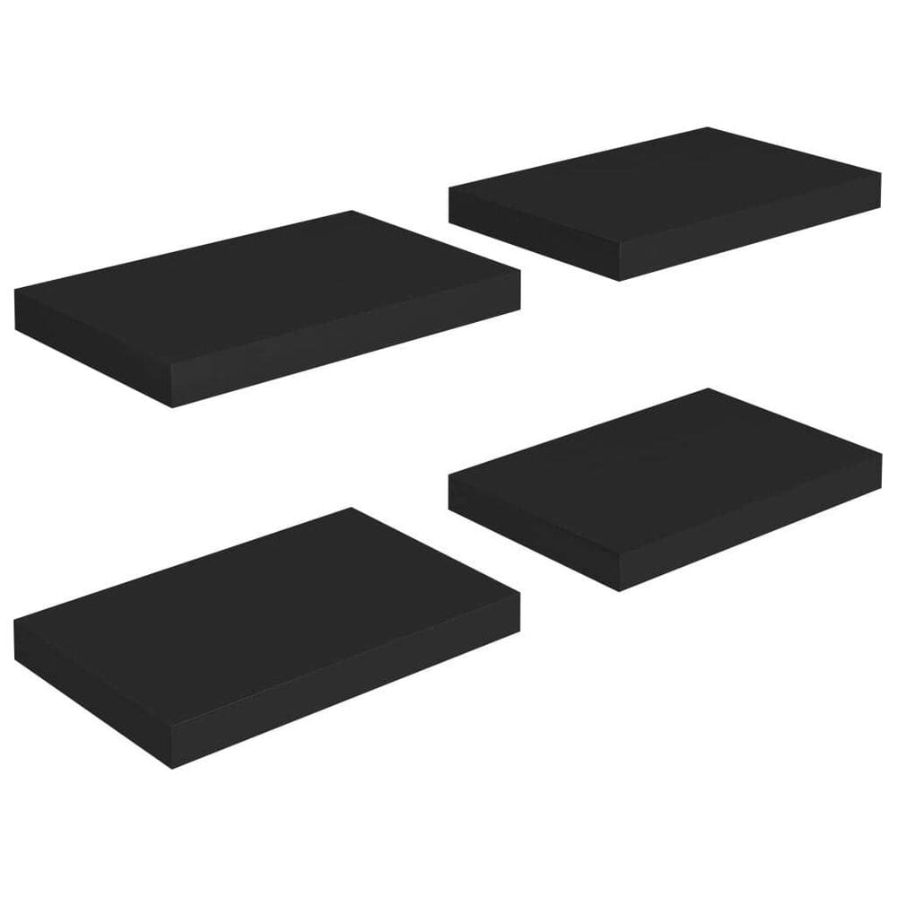 Prateleiras de parede vidaXL Honeycomb MDF Metal Frame preta 40x23x4cm