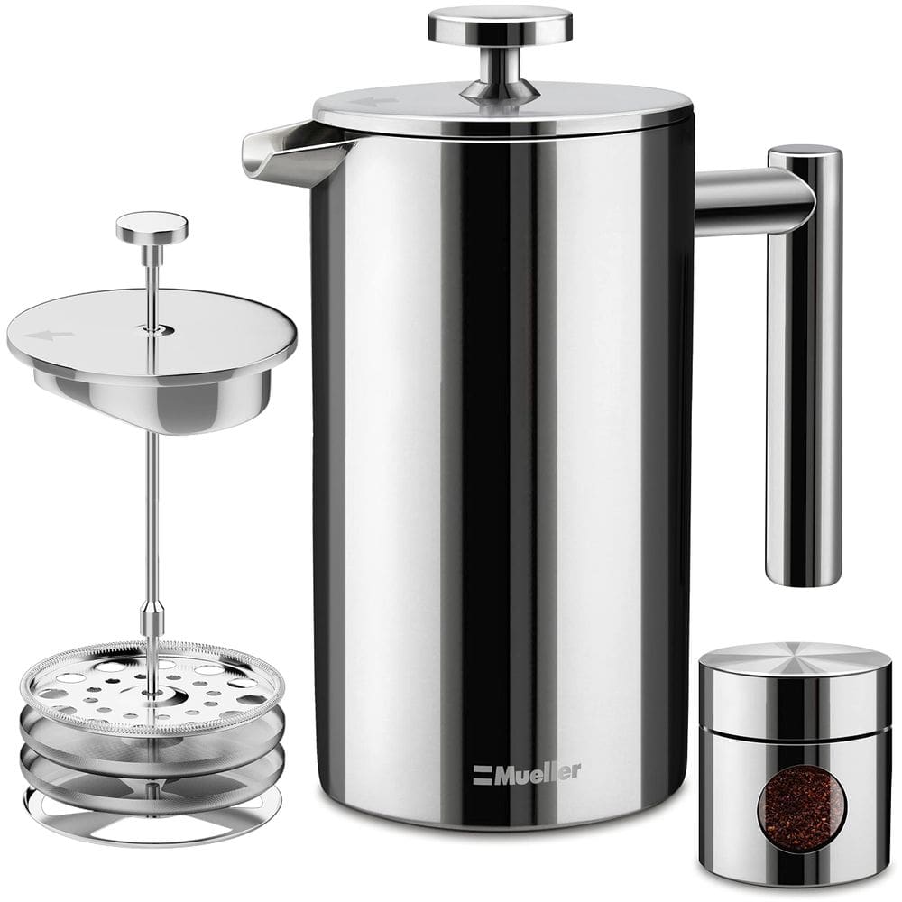 Cafeteira French Press Mueller 1L em aço inoxidável