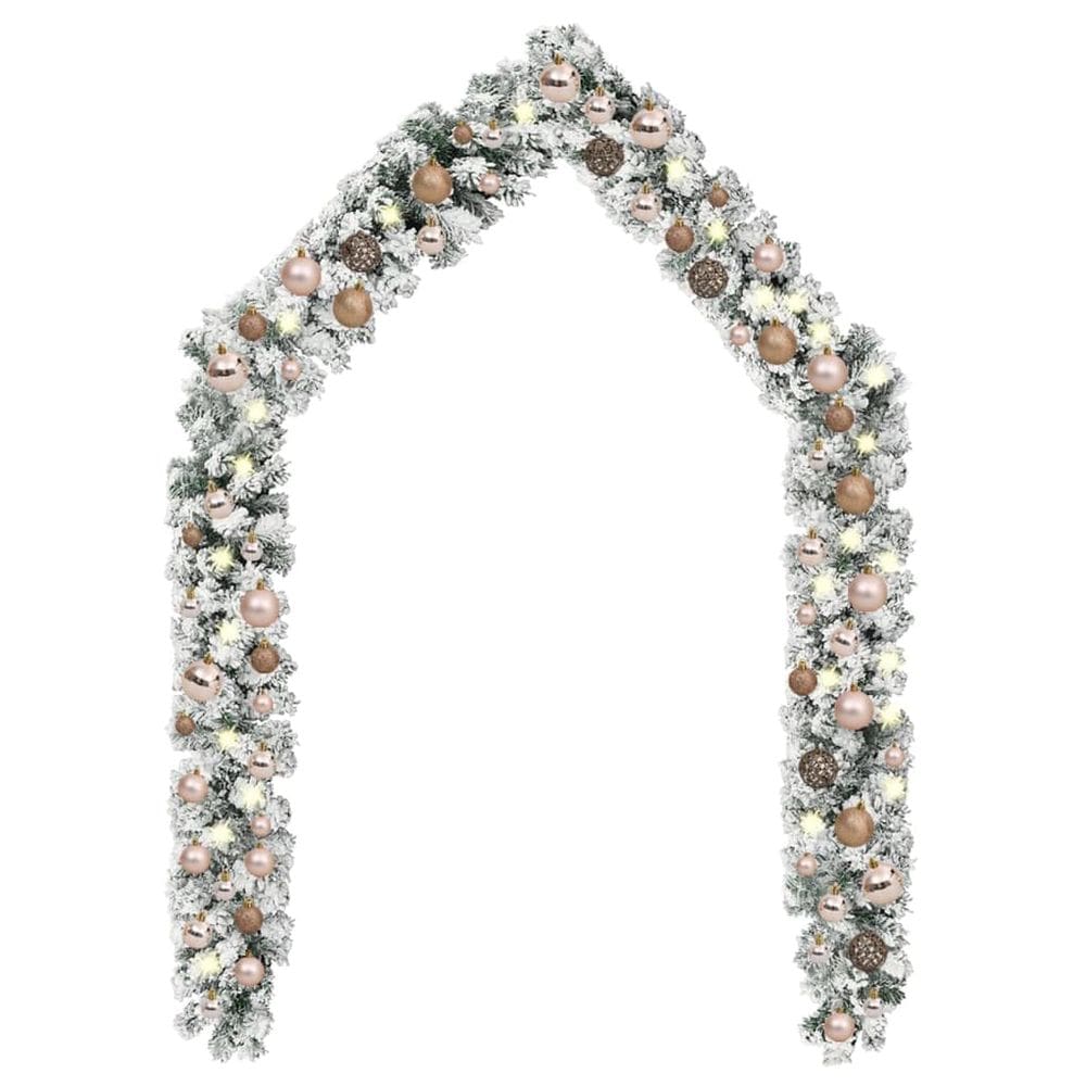 Guirlanda de Natal vidaXL com neve branca flocada de 5 m com luzes LED