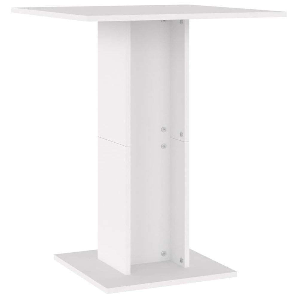 Mesa vidaXL Bistro or Dining Engineering Wood White 60x60x75cm