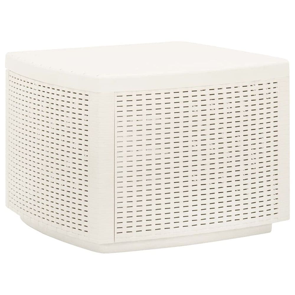 Mesa de pátio vidaXL Modern White Leve Plastic
