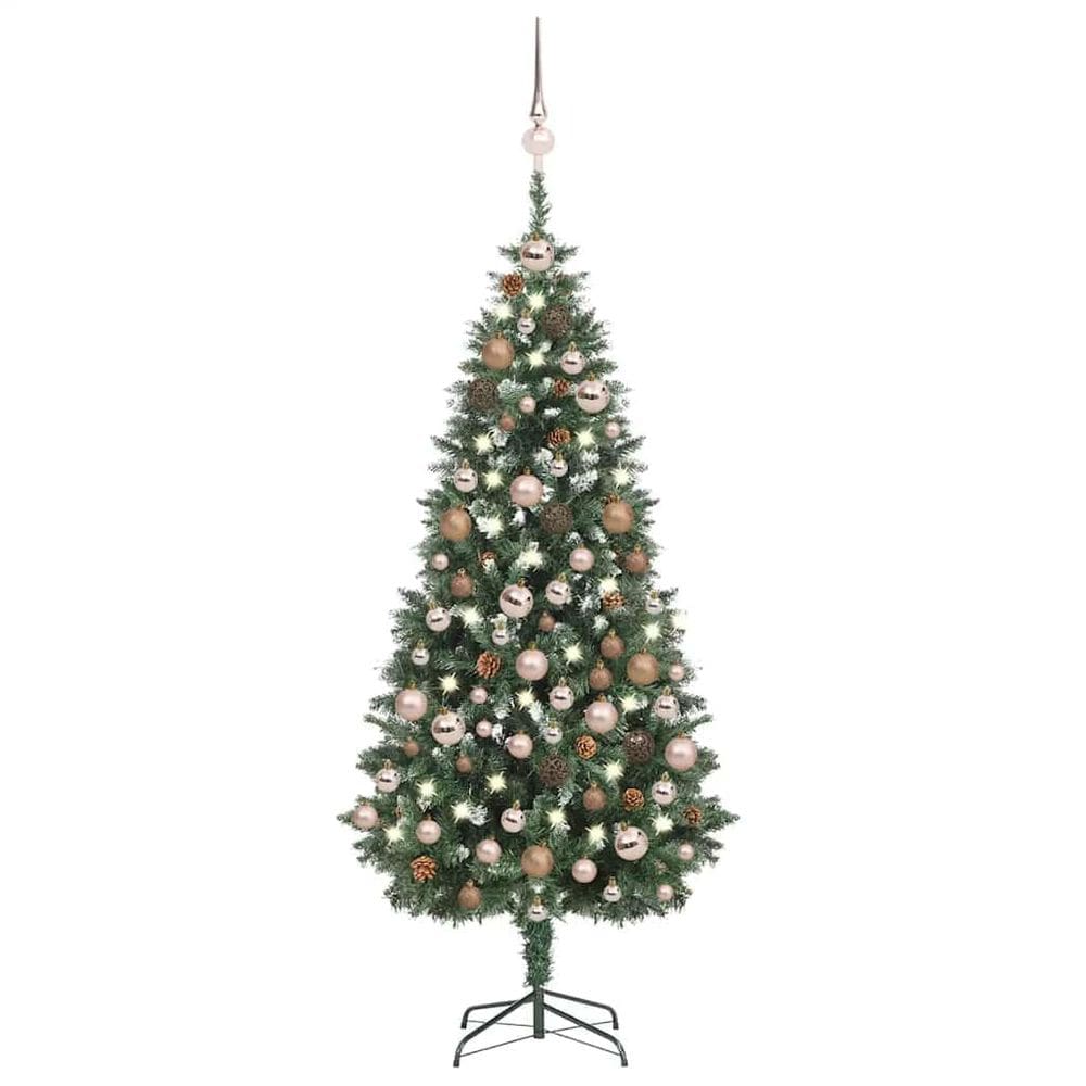 Árvore de Natal artificial vidaXL pré-iluminada com luzes LED de 1,8 m