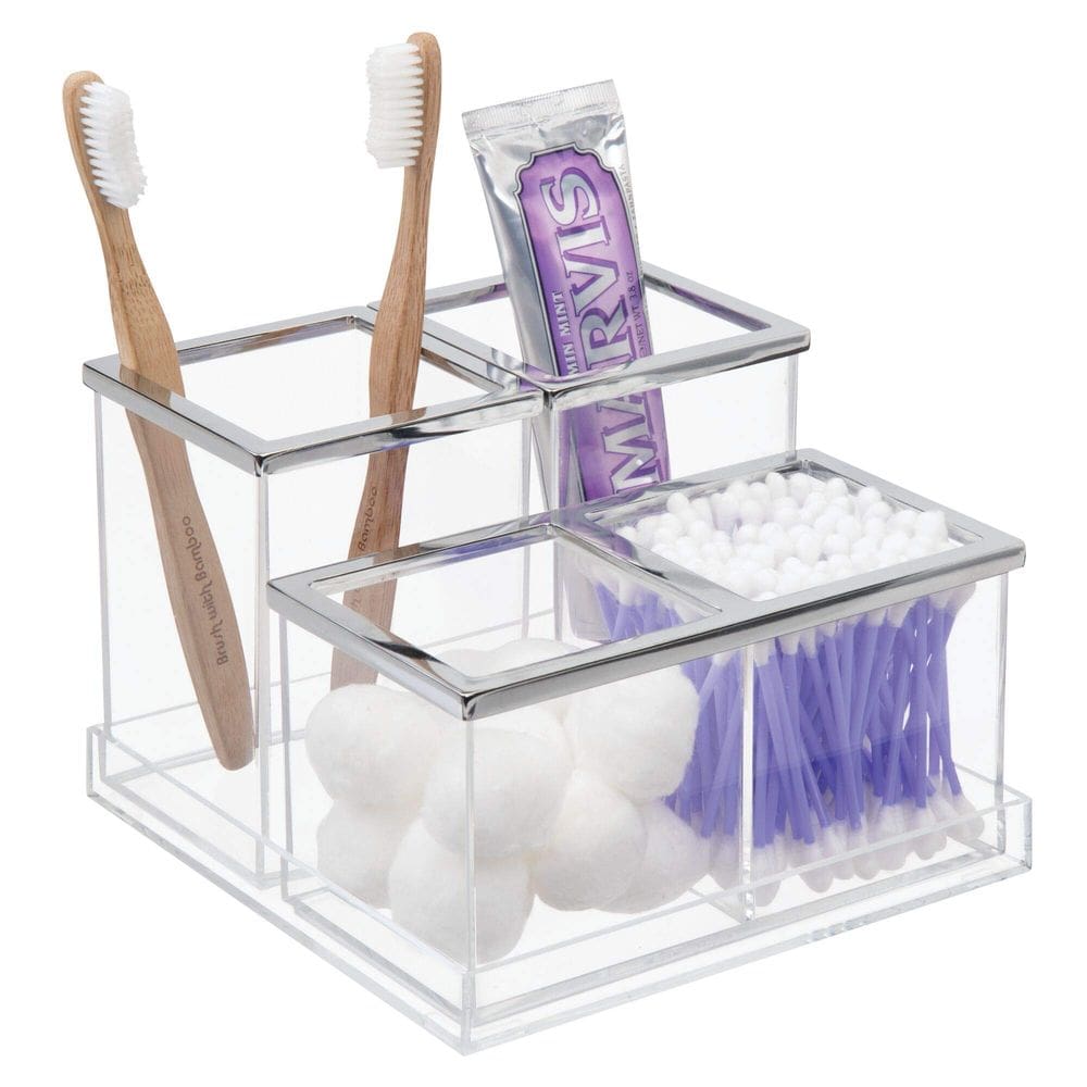Porta-escovas de dentes InterDesign Clarity 17x17x12 cm Organizer