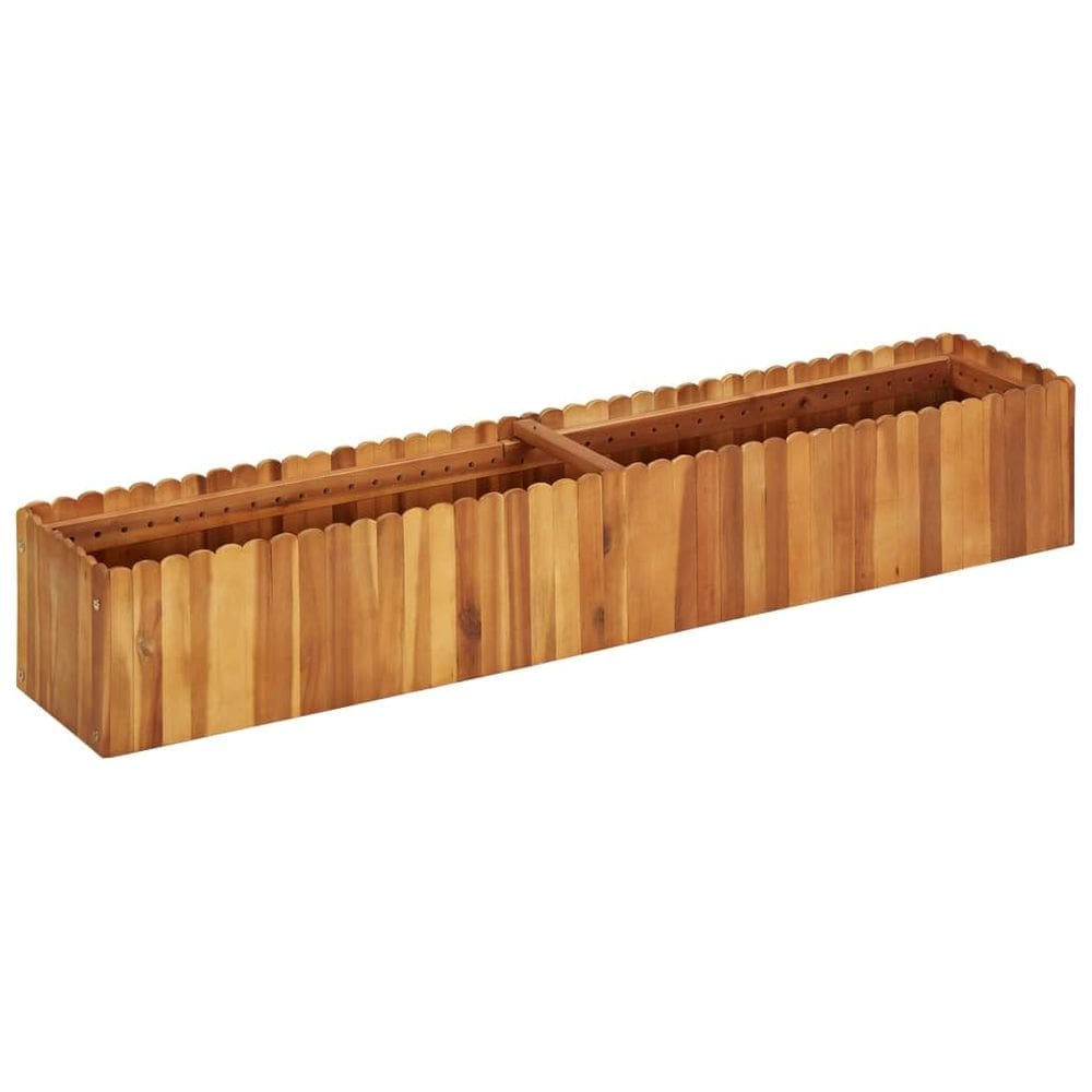 Cama elevada de jardim VidaXL Madeira maciça de acácia 150x30x25cm