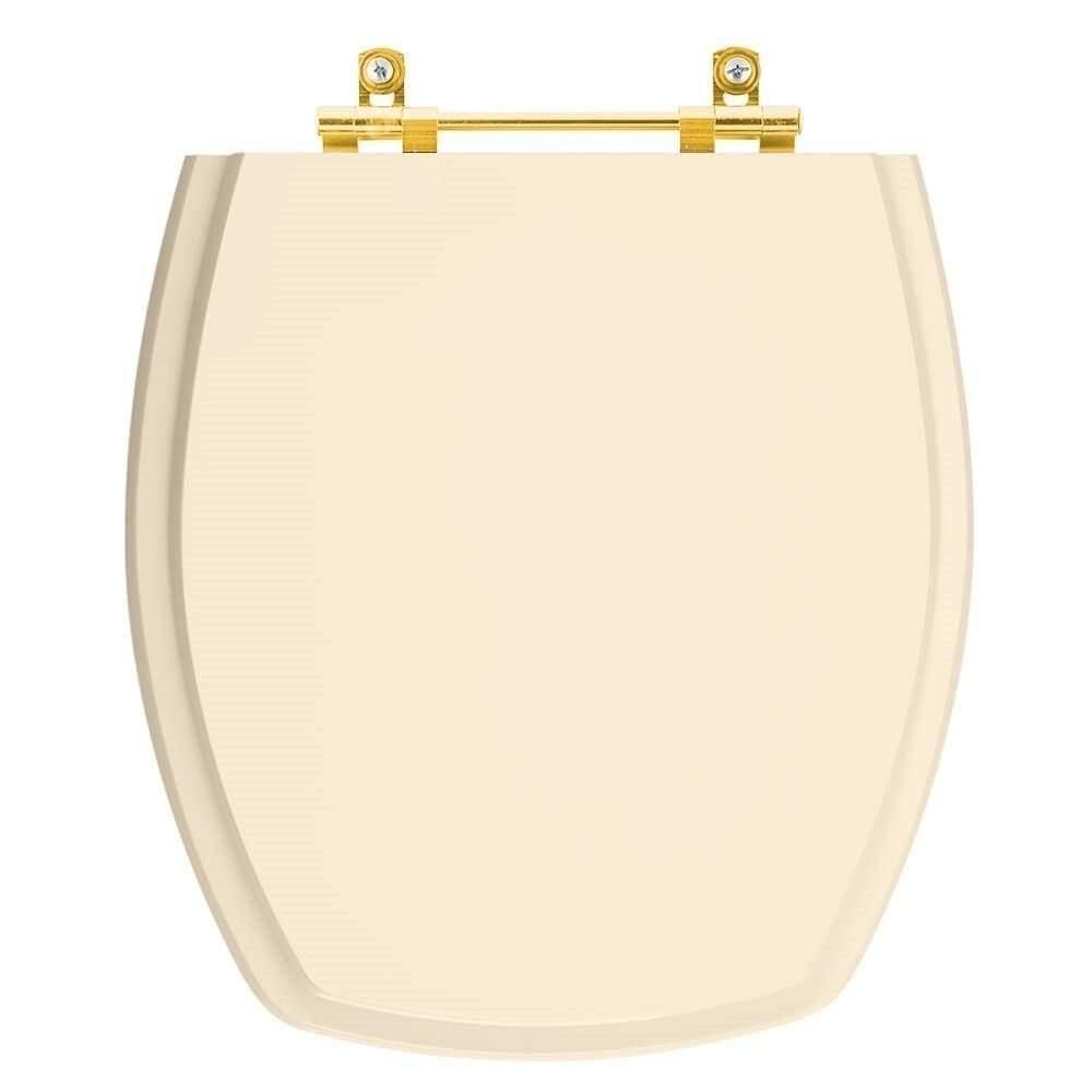 Tampa De Vaso Laqueado Thema Pessego Para Bacia Incepa Com Ferragem Dourada