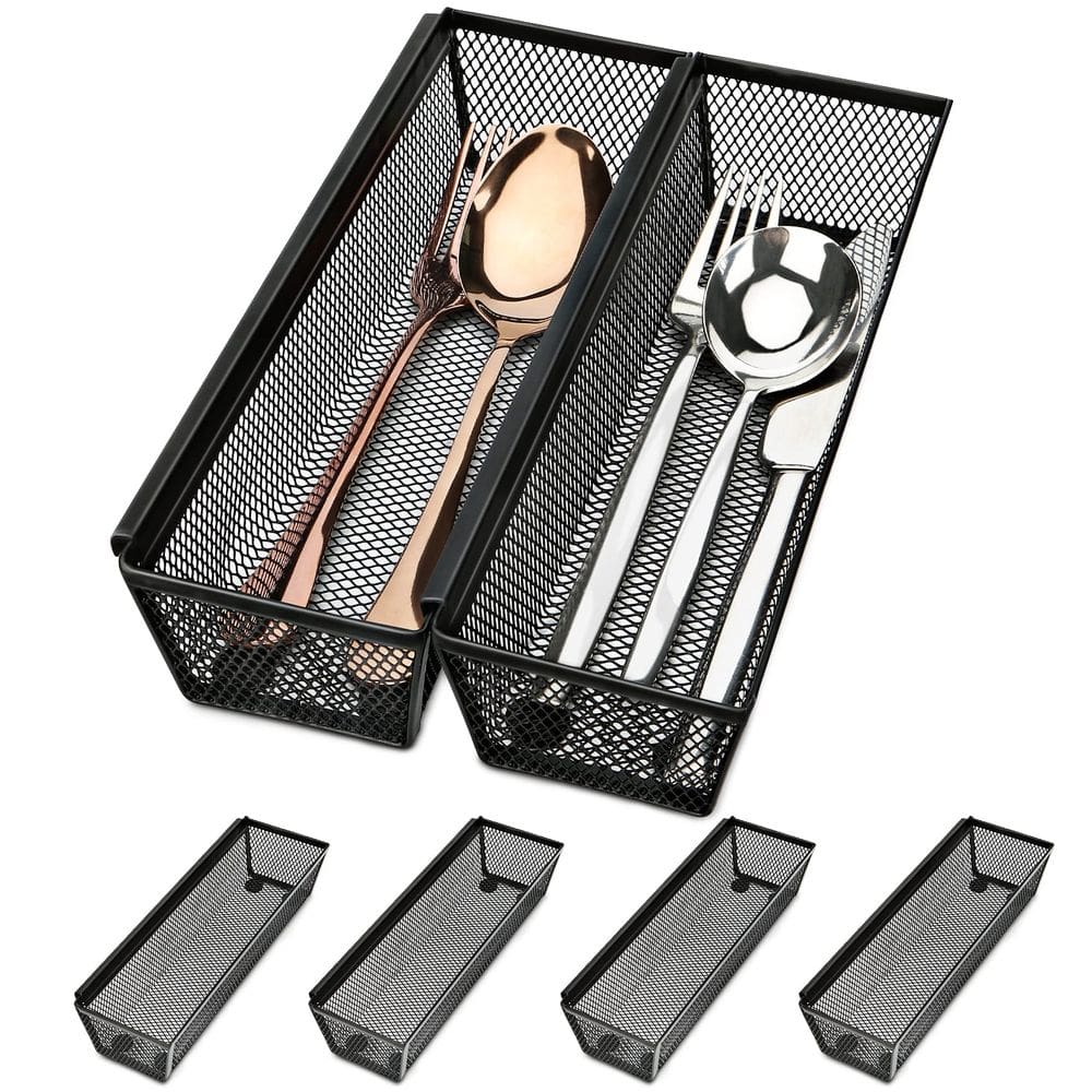 Organizador de gavetas de talheres Smgmg para gaveta de cozinha, pacote com 6