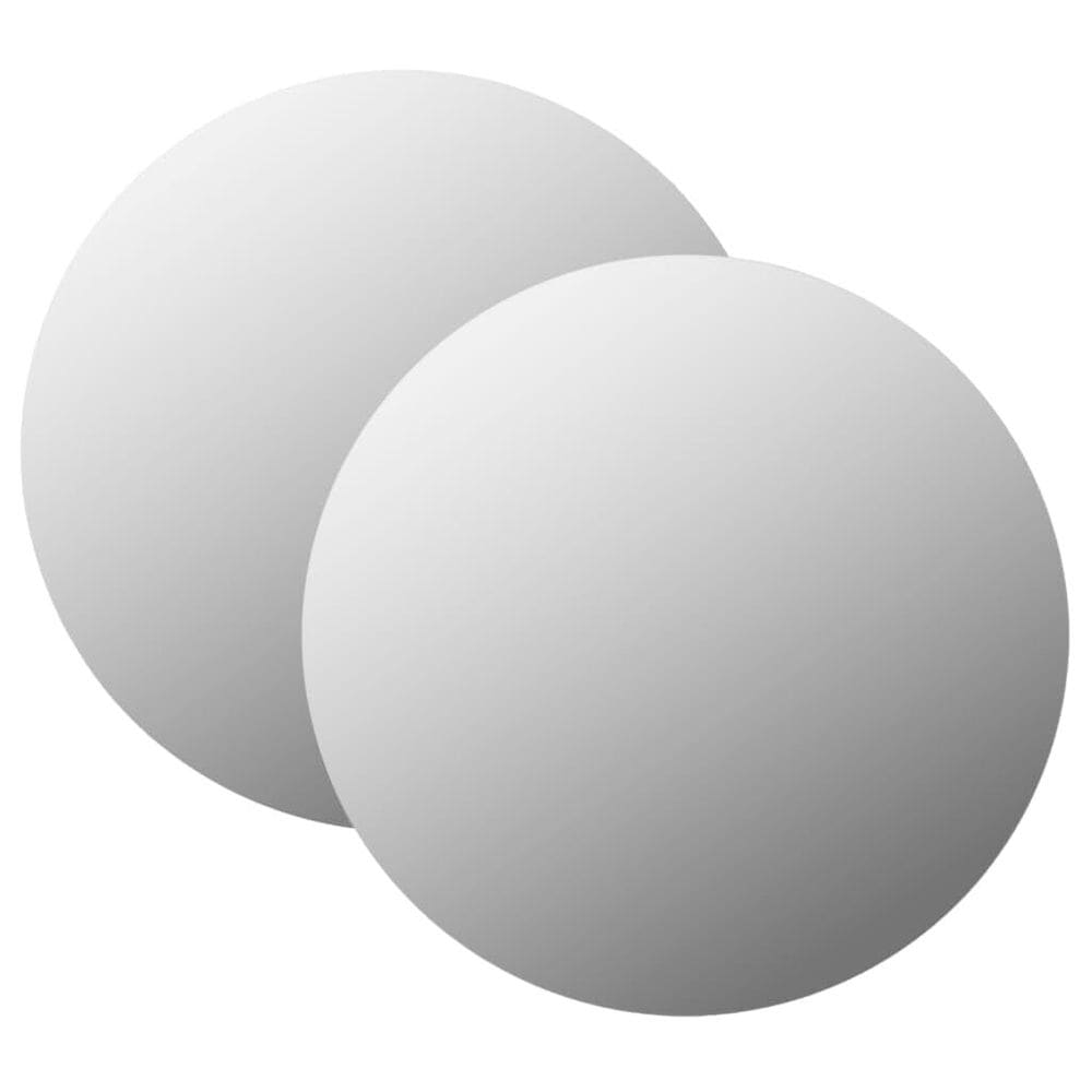 Espelho de parede vidaXL, vidro redondo de 40 cm de diâmetro, conjunto de 2