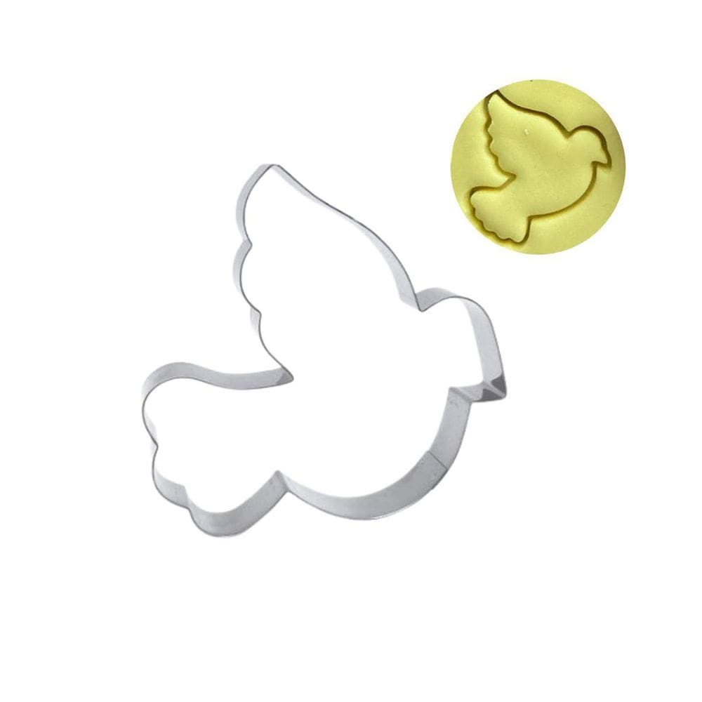 Cortador De Biscoito Em Aço Inox Formato Pomba