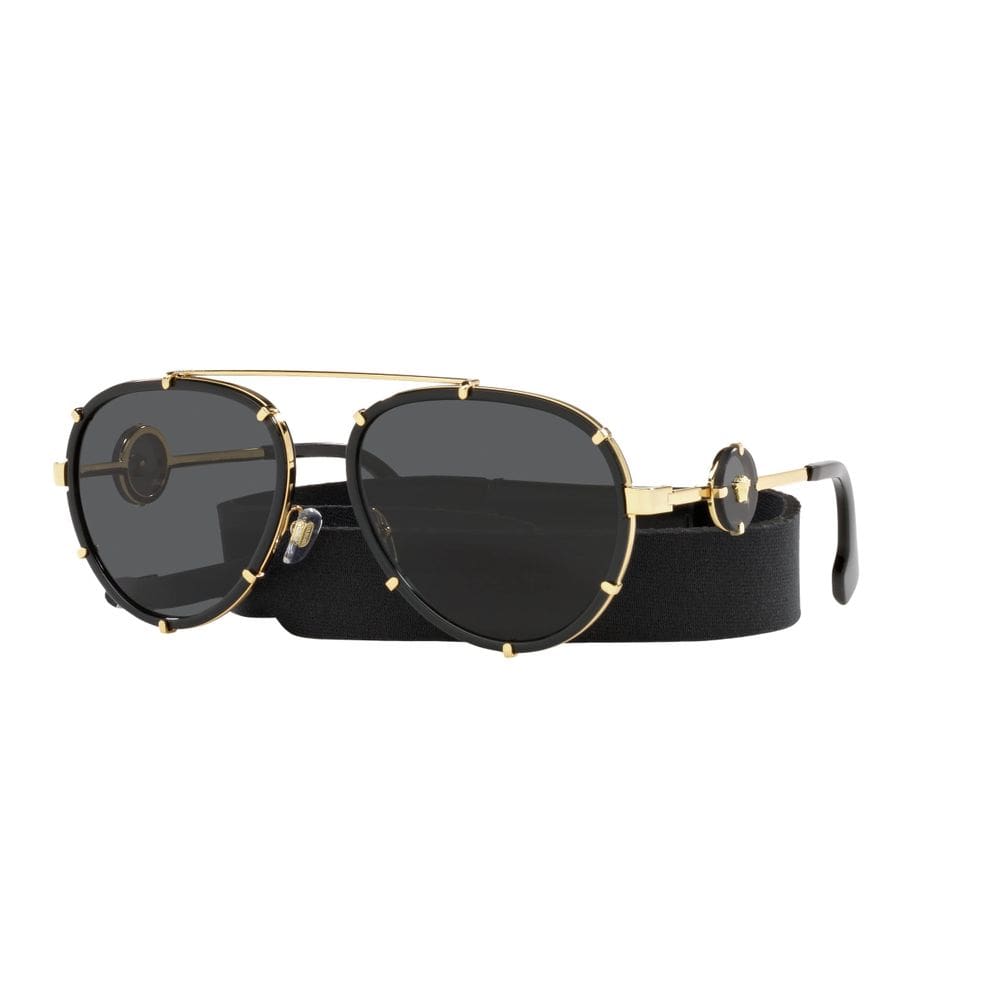 Óculos de sol Versace VE 2232 Vintage Icon preto/cinza escuro