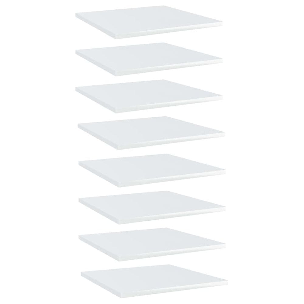 Estante de livros vidaXL de madeira de engenharia branca de alto brilho 40x40x1,5cm