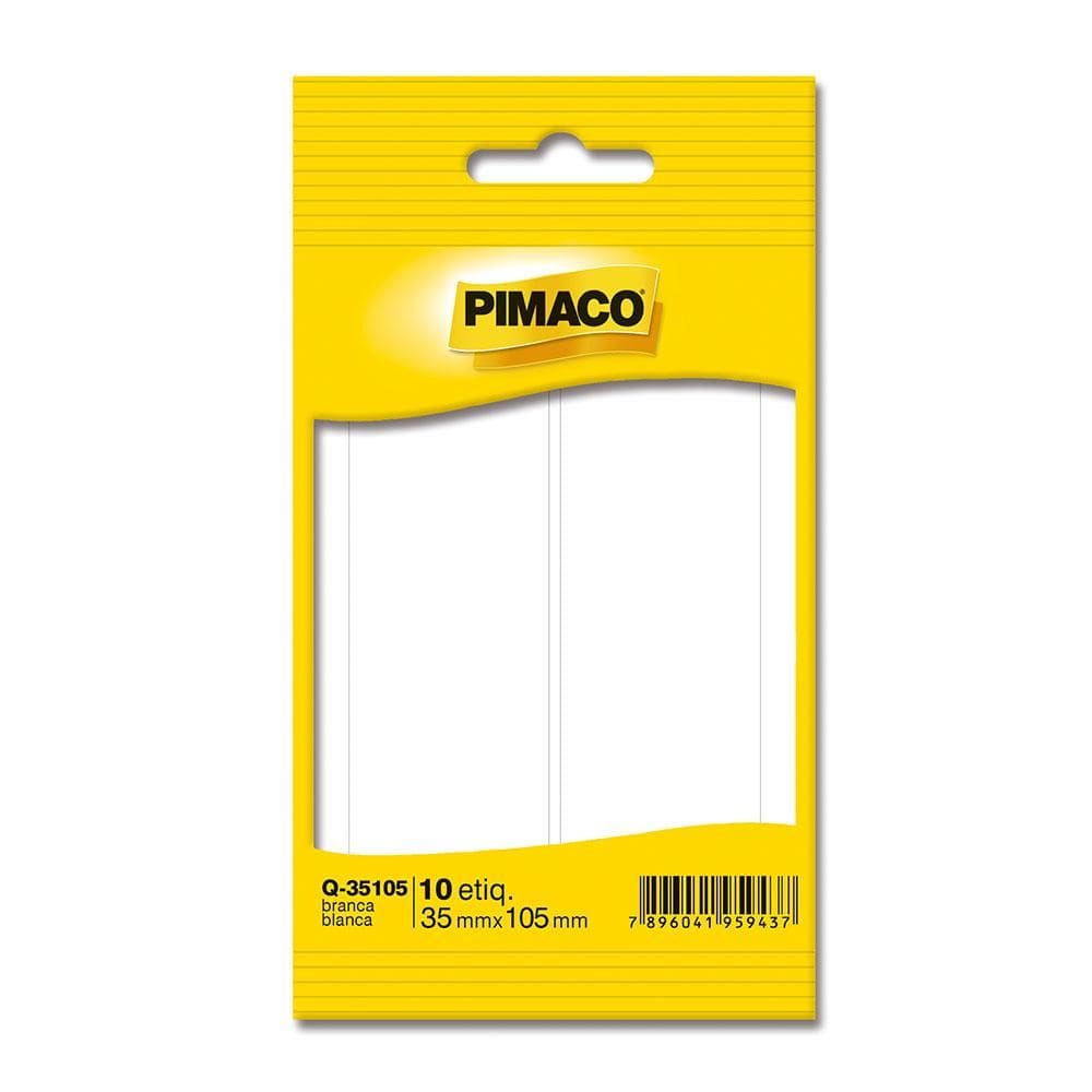 Etiqueta adesiva Q-35105 retangular branca - Pimaco