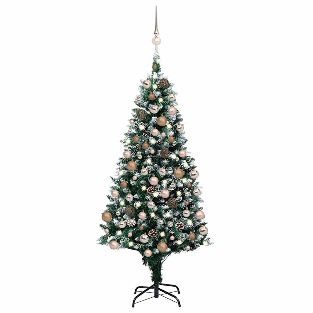 Árvore de Natal vidaXL Artificial Pré-iluminada 1,8 m verde/branca