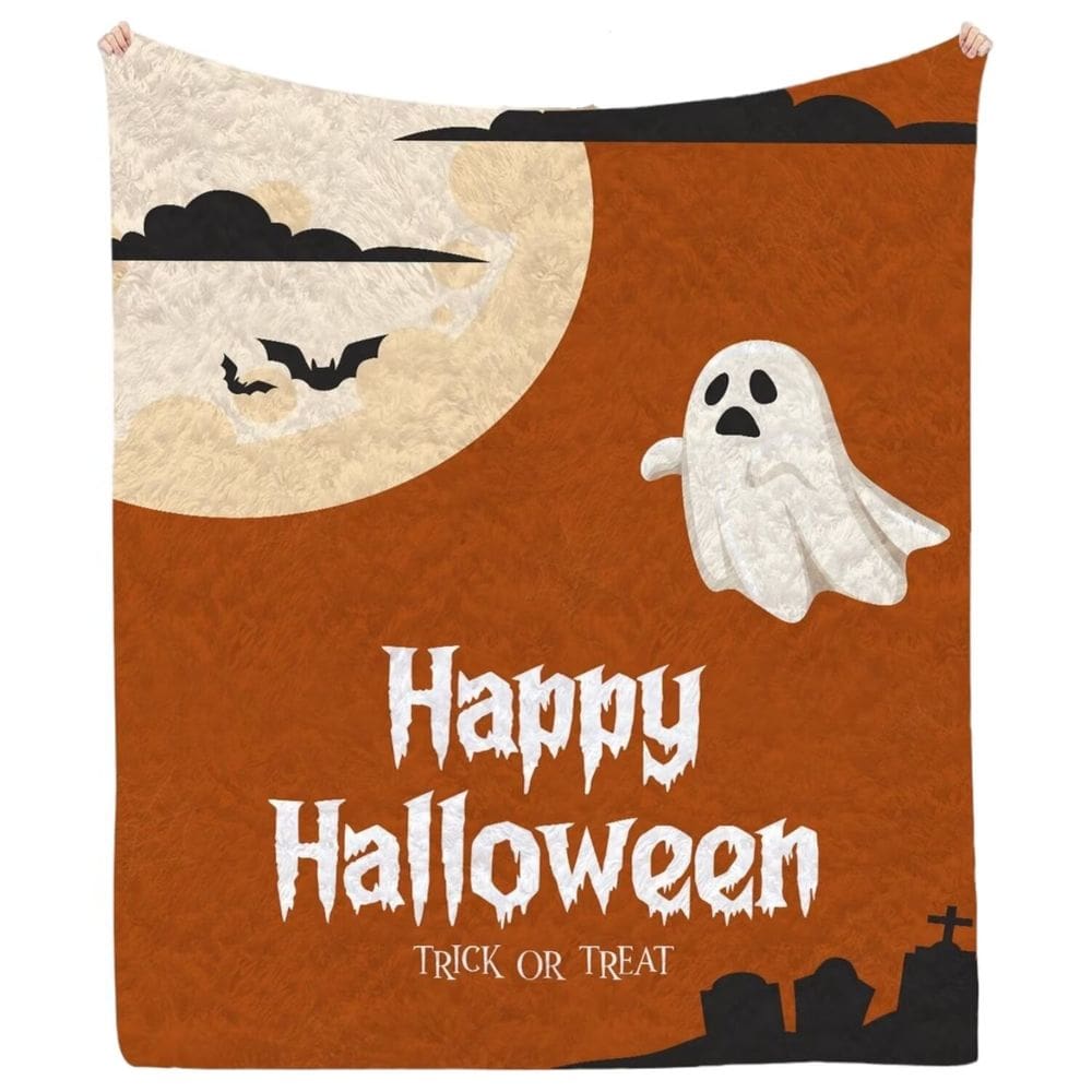 Cobertor SANMU Flannel Digital Pattern Halloween Ghosts