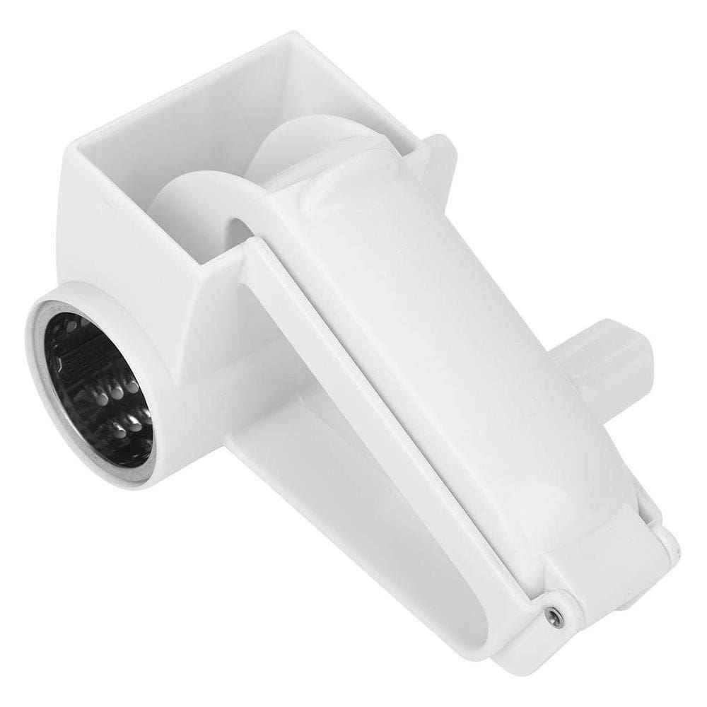 Ralador de queijo rotativo manual Junluck em aço inoxidável branco