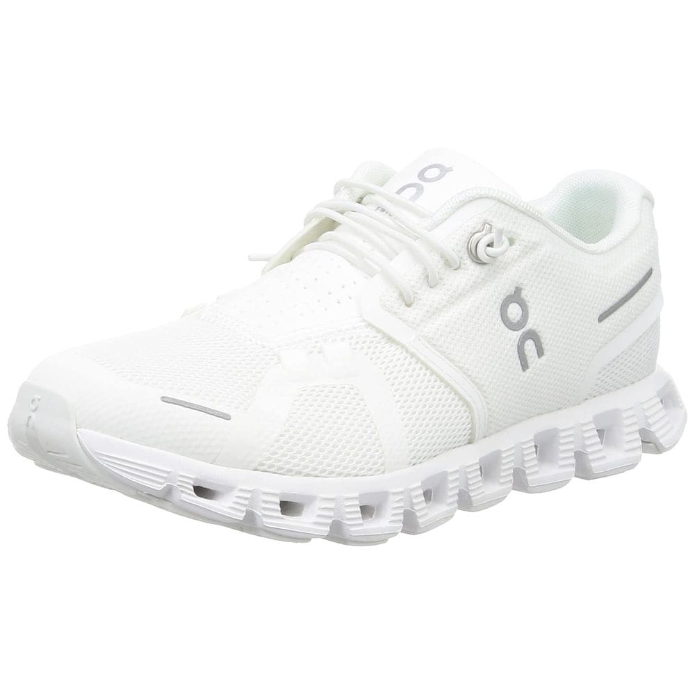 Tênis On Cloud 5 não tingido-branco/branco para mulheres