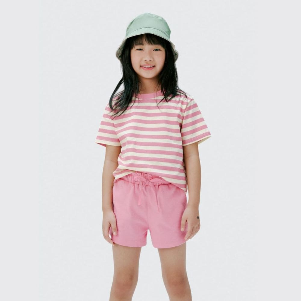 Shorts Infantil Menina Clochard Rosa Liso Malha - Hering