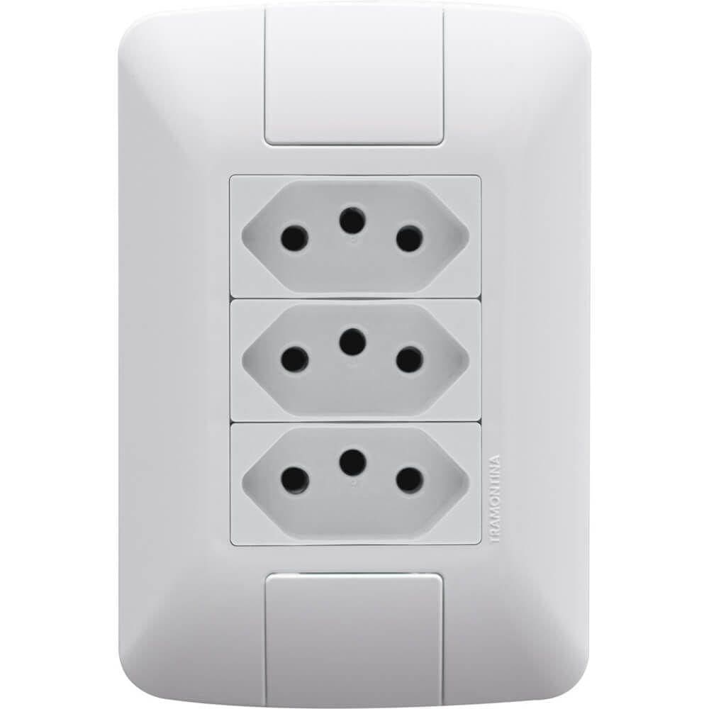 Conjunto Com 3 Tomada 2p+t 20 Amperes - 250 Volts Aria - 57241079 - Tramontina