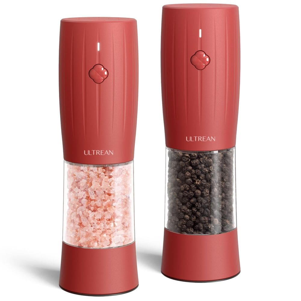 Conjunto elétrico de moedor de sal e pimenta Ultrean com listrado