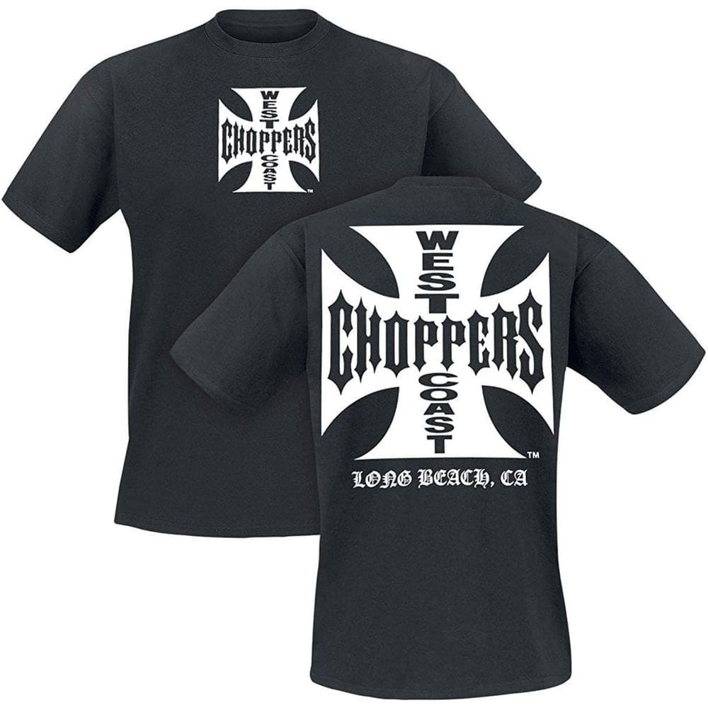 Camiseta We-St Co-ast Chop-pers Iron Cross Size L preta