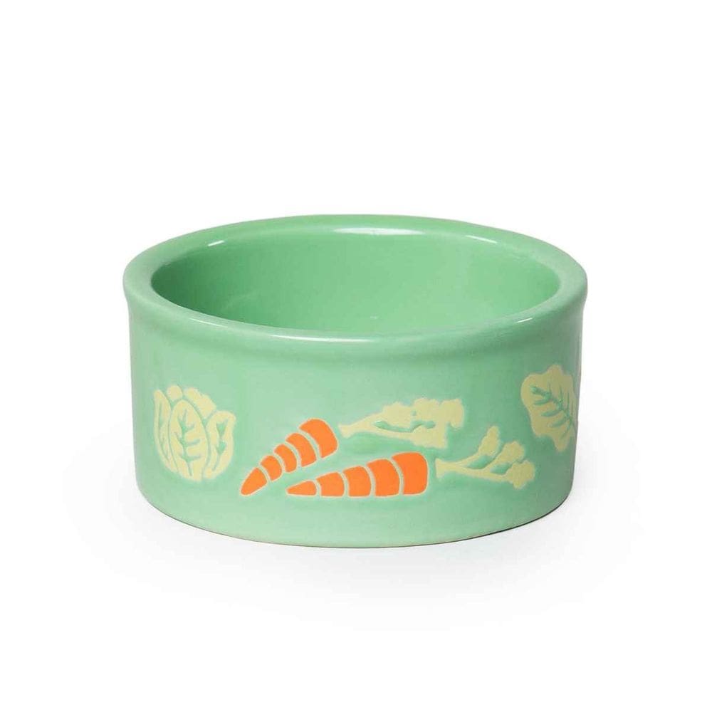 Prato de cerâmica Prevue Pet 3820 Veggie Pattern 240 ml para pequenos animais