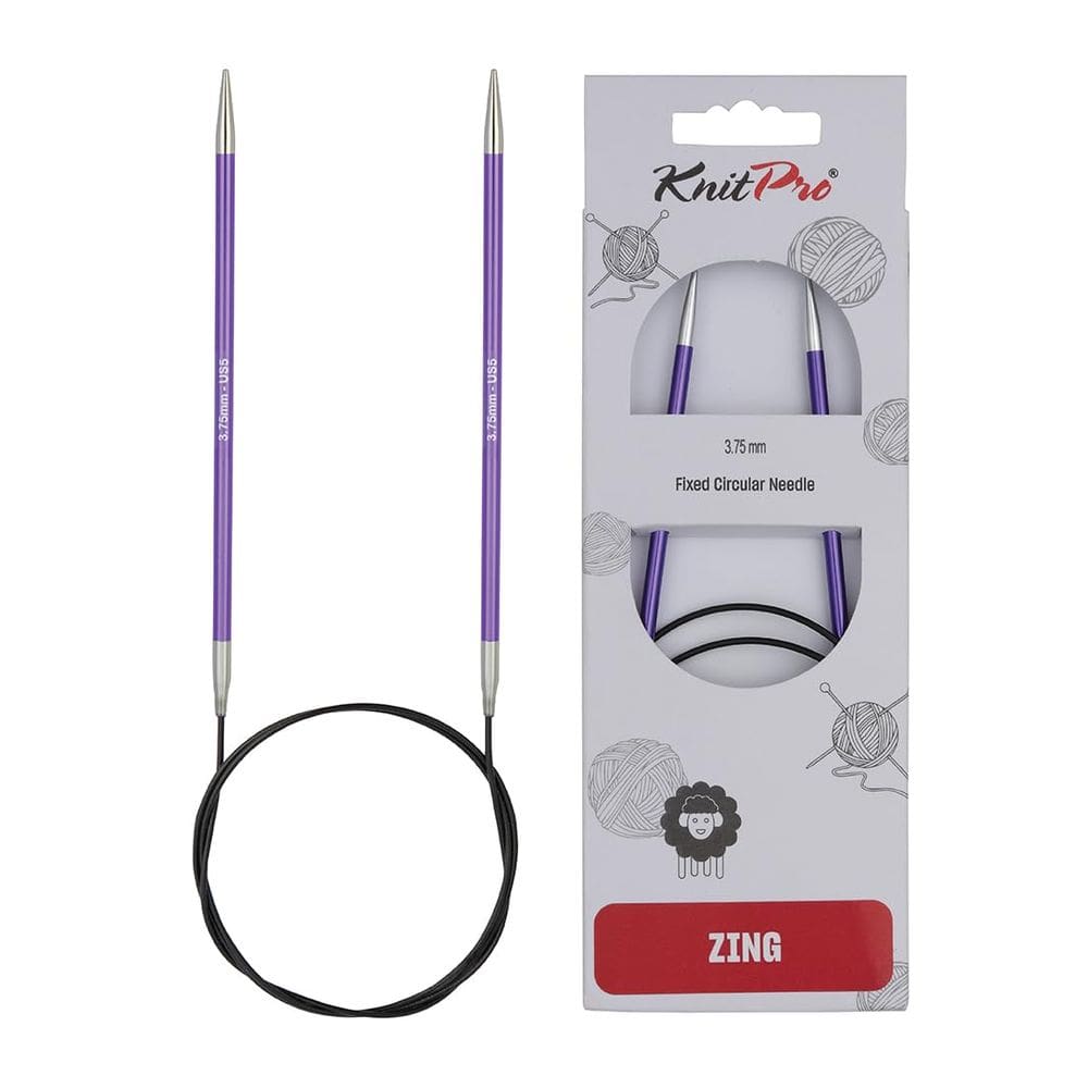 Agulhas circulares fixas KnitPro Zing 32cm US 5 (3,75 mm)