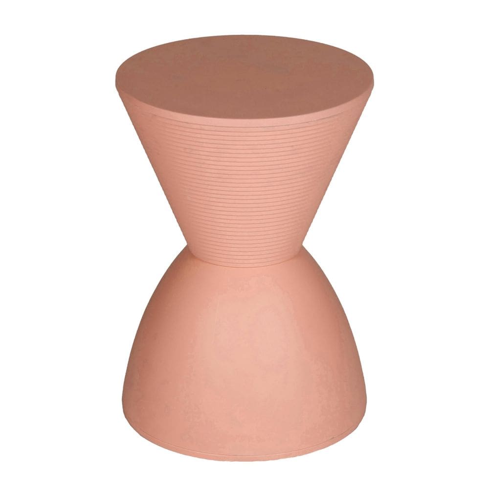 Mesa Benzara Niya 43 cm com tampo redondo rosa