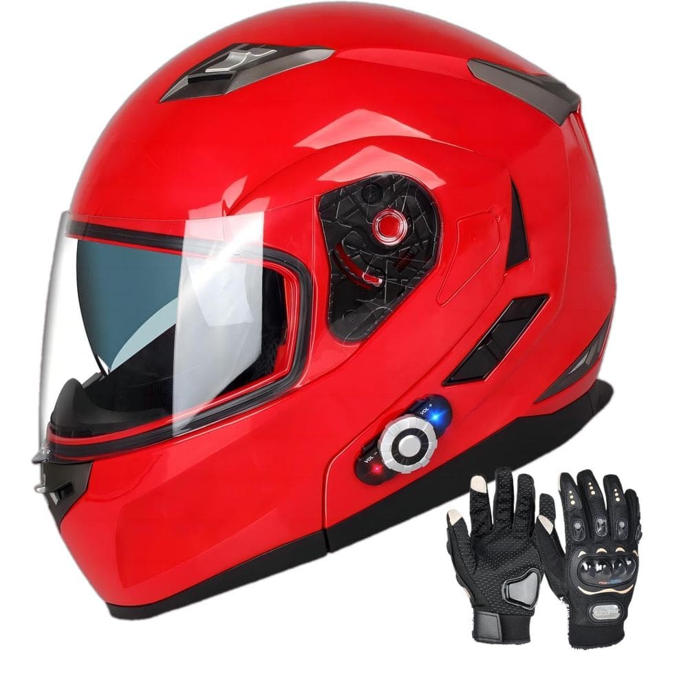 Capacete Bluetooth para motocicleta FreedConn BM2-S Red XL
