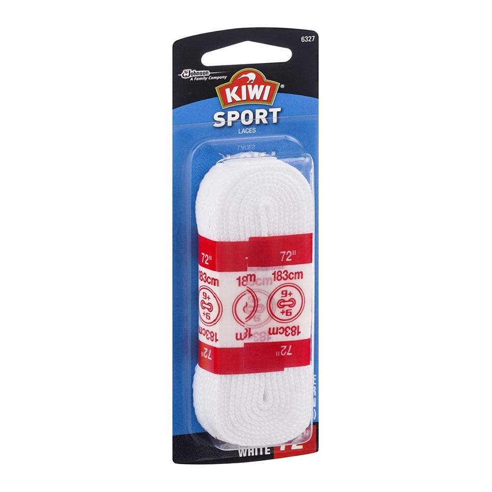 Cadarços para sapatos KIWI Sport White Flat 180 cm, 1 par