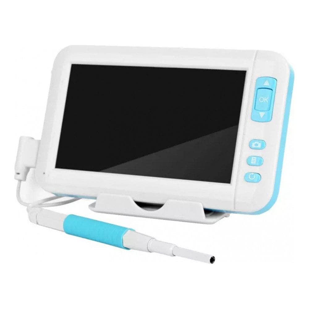 Otoscópio digital de 3,9 mm 1080p com 6 luzes LED, cartão TF de 32 GB