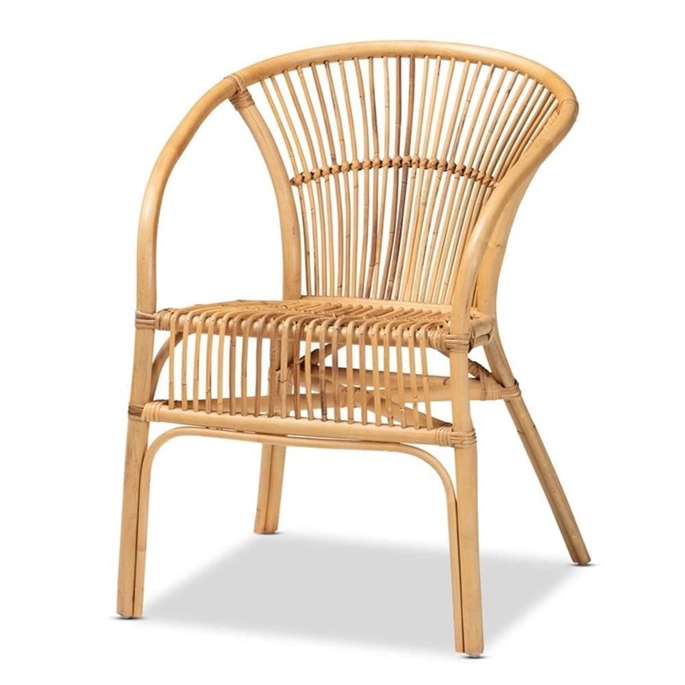 Cadeira de jantar Baxton Studio Murai Modern Bohemian Rattan