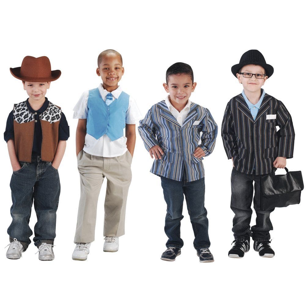 Conjunto de brinquedos construtivos de roupas de sala de aula (10)