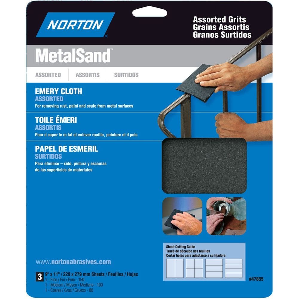 Folha abrasiva Norton Metal Sand 28x23 cm Sorted Grits