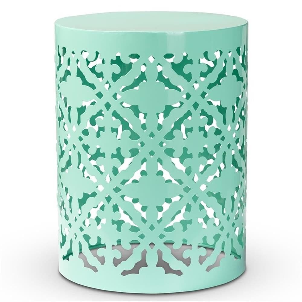 Mesa lateral externa Baxton Studio Jamila Aqua Metal 46cm