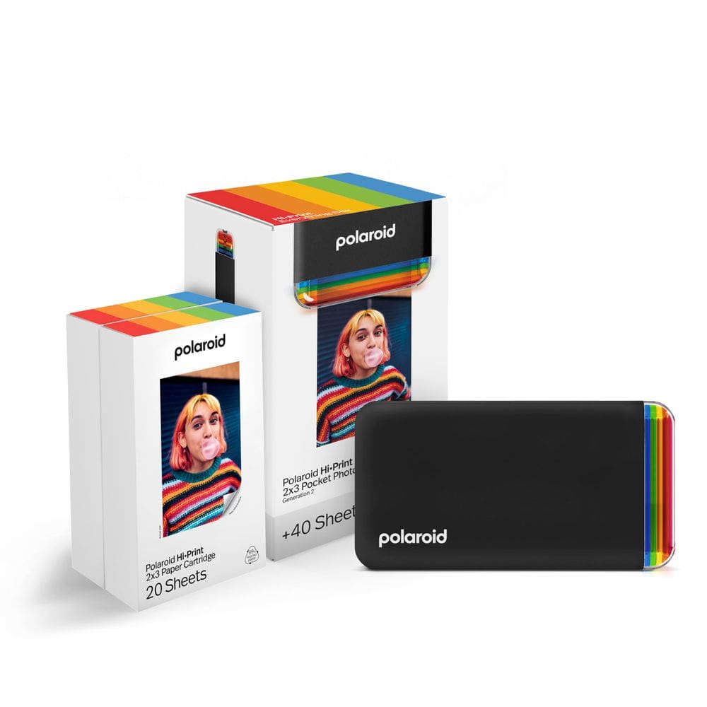 Impressora fotográfica de bolso Polaroid Hi-Print 2ª geração +40 fotos