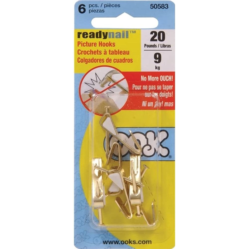 Cabide de imagens Hillman Ook 50583 ReadyNail 6 peças 9 kg
