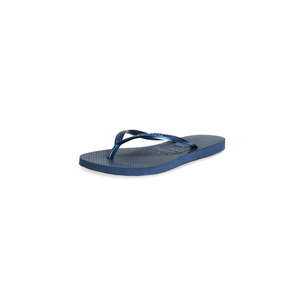 Chinelos Havaianas Slim Azul Marinho Rubber para mulheres, tamanho 7/8
