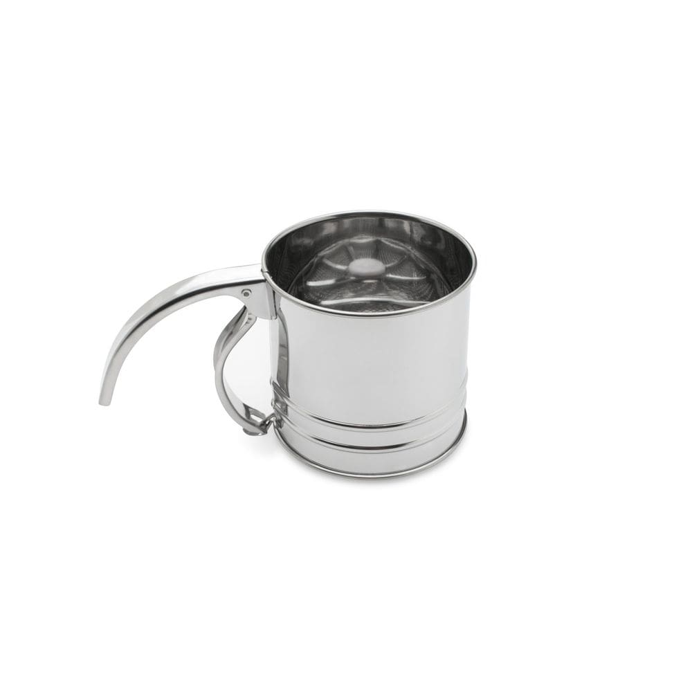 Peneira de farinha Fox Run em aço inoxidável 1 xícara 8x9x6 cm