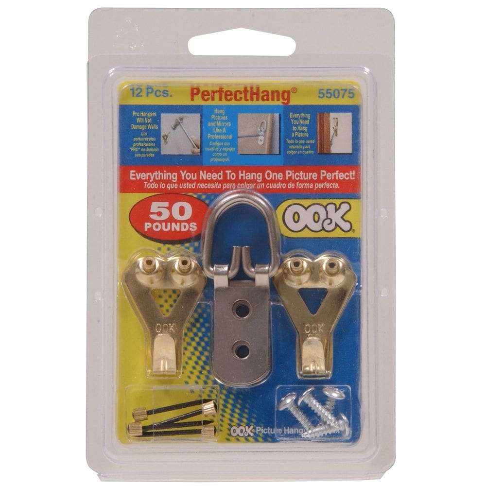 Cabide para fotos OOK 535642 Kit de latão com capacidade de 23 kg