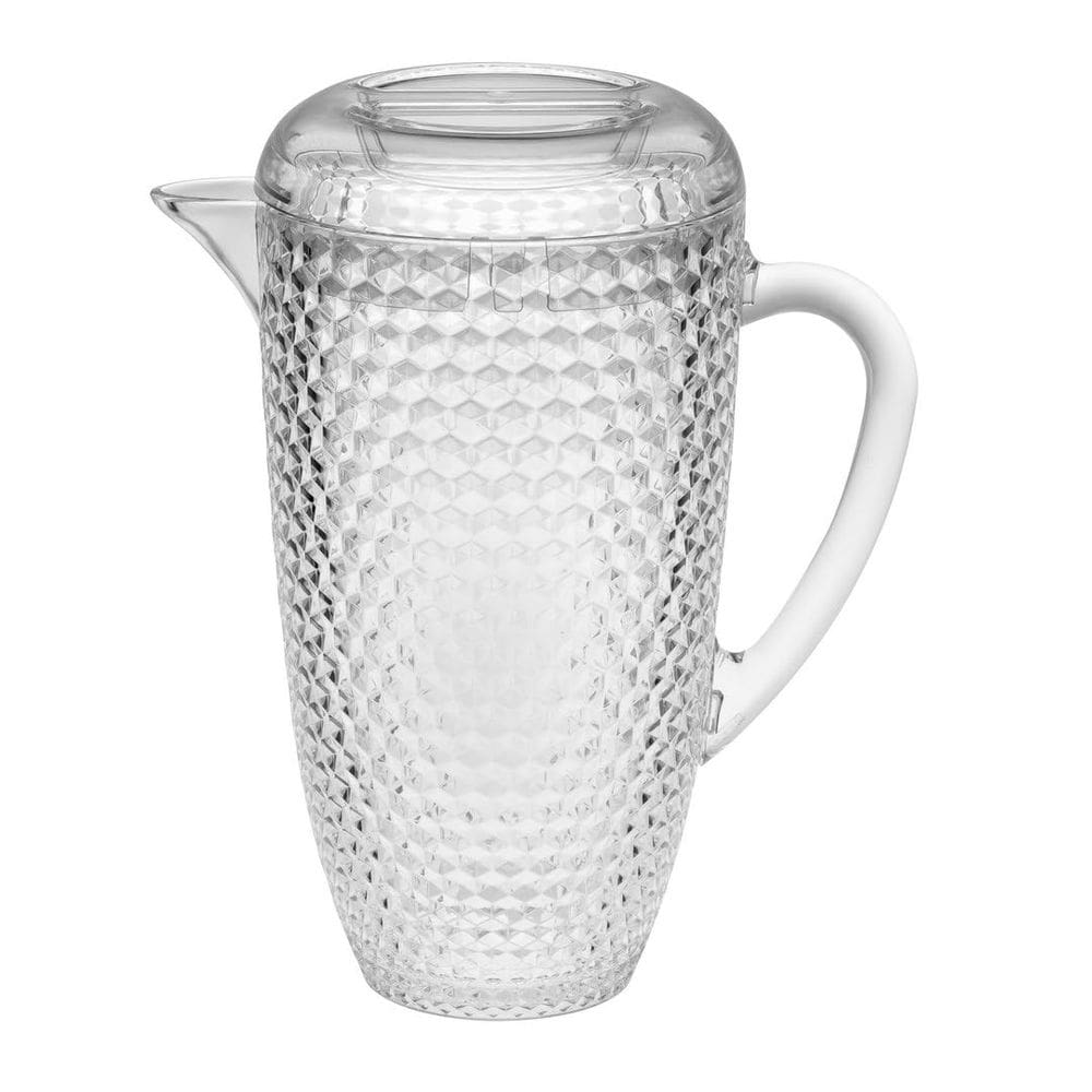 Jarro de água LeadingWare 2,5 L de plástico inquebrável com corte de diamante