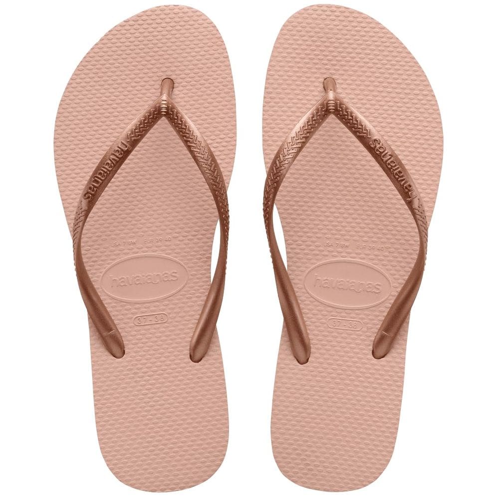 Sandálias Havaianas Slim Ballet Rose para mulheres - Tamanho 35/36 BR