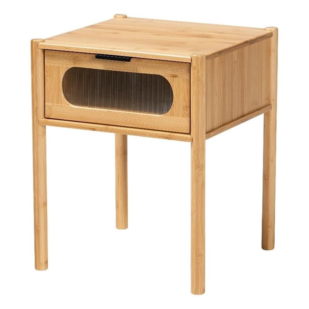 Mesa final Baxton Studio Naresh em madeira de bambu marrom natural