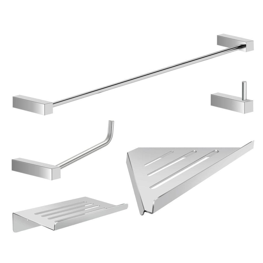 Kit Acessórios Para Banheiro 5 Peças Escovado 2102Tr