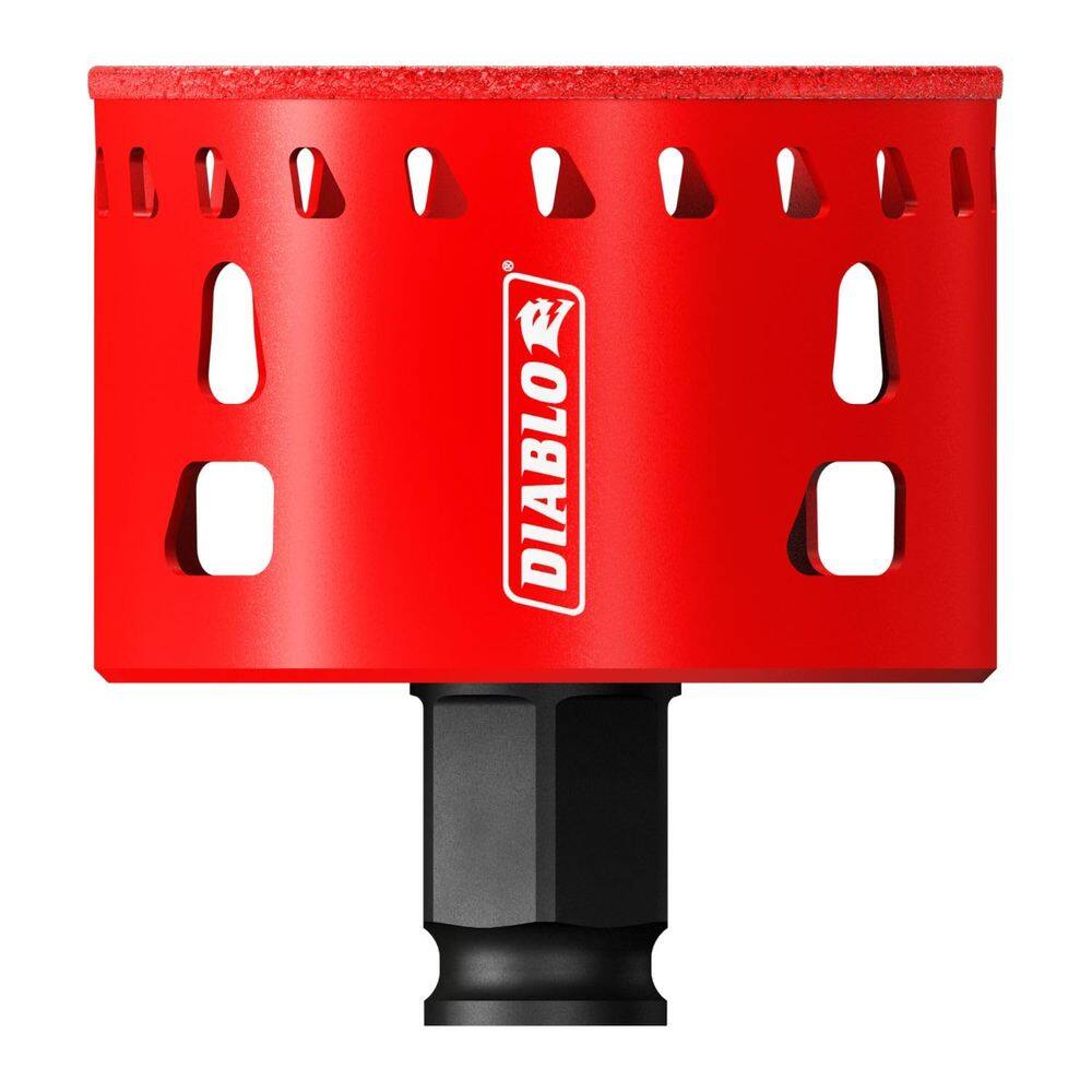 Serra de furo Diablo DHS2500DG Mandril Diamond Grit de 6,4 cm