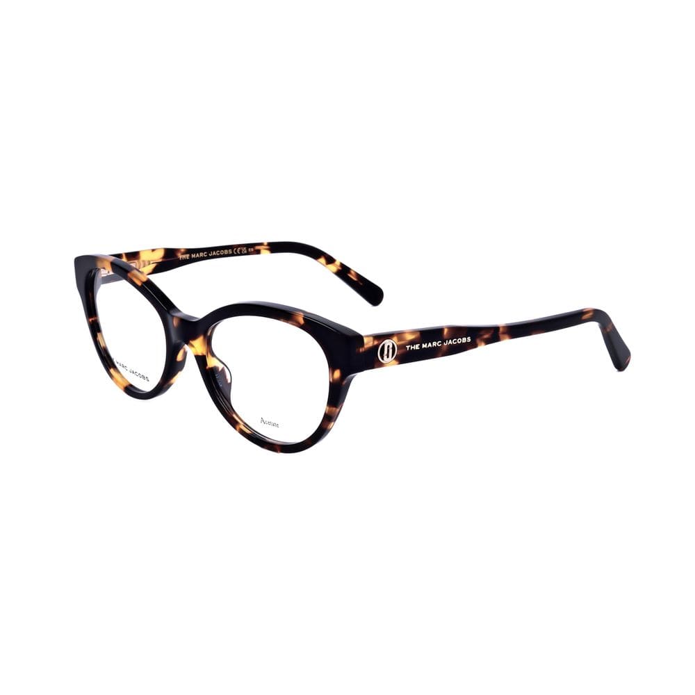 Óculos Marc Jacobs modernos redondos/ovais para mulheres 52 mm Havana